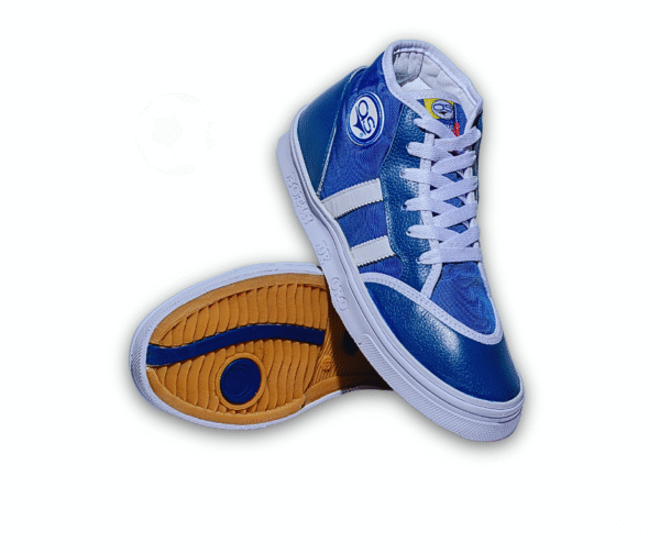 BOTA FUTSAL AZUL Y BLANCO