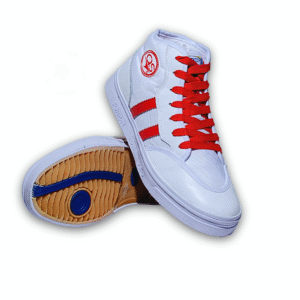 BOTA FUTSAL BLANCO Y ROJO