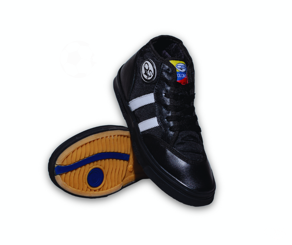BOTA FUTSAL NEGRO Y BLANCO