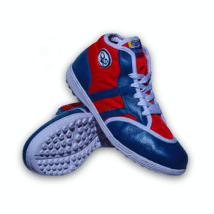 BOTA TORRETIN FUTSAL CUERO AZUL Y ROJO