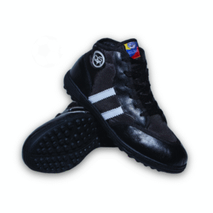 BOTA TORRETIN FUTSAL CUERO NEGRO Y BLANCO