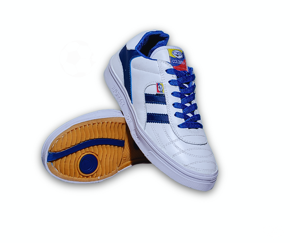ZAPATILLA FUTSAL AS  BLANCO Y AZUL