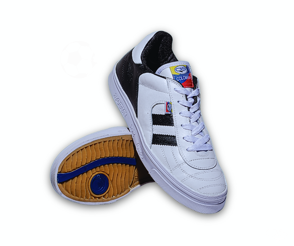 ZAPATILLA FUTSAL AS  BLANCO Y NEGRO