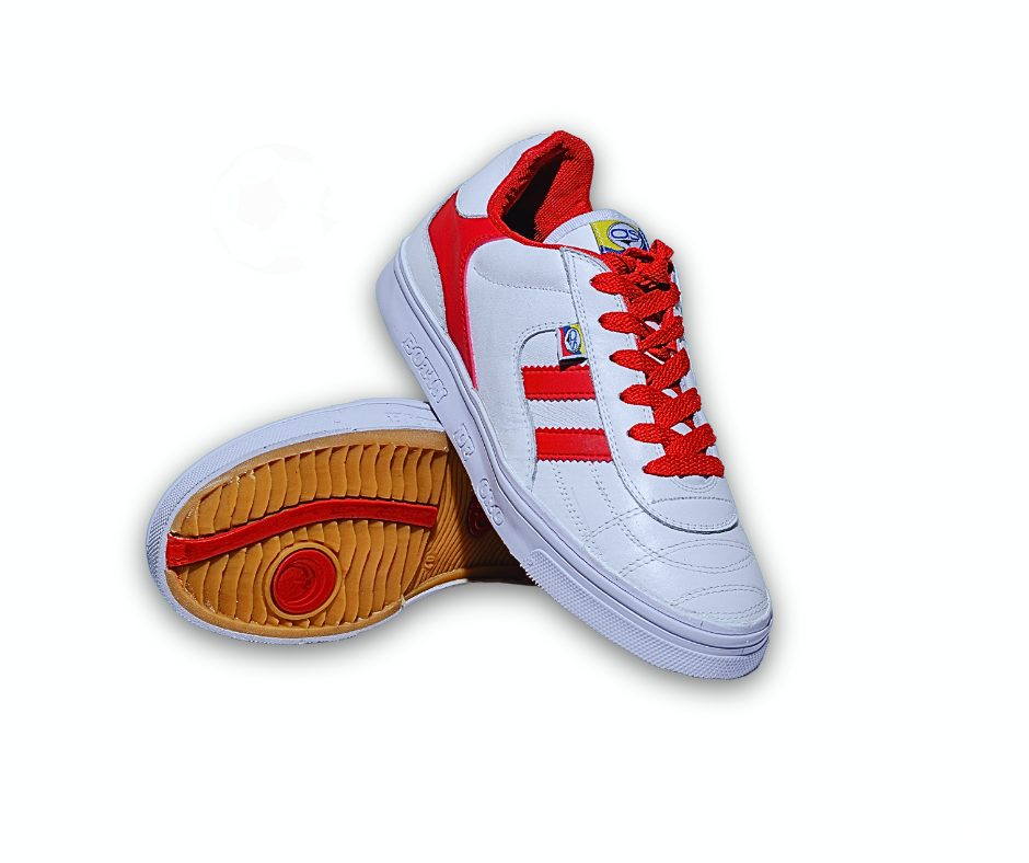 ZAPATILLA FUTSAL AS  BLANCO Y ROJO